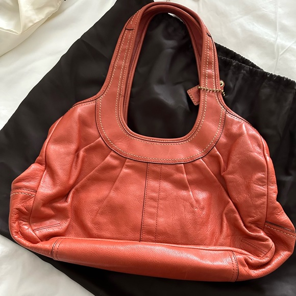 Coach Burnt Orange Leather Satchel - Picture 2 of 14